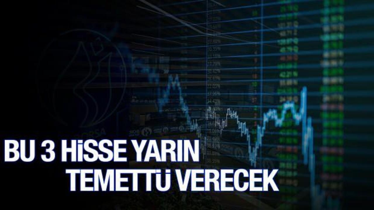 3 Hisse 30 Eylül'de Temettü Dağıtacak