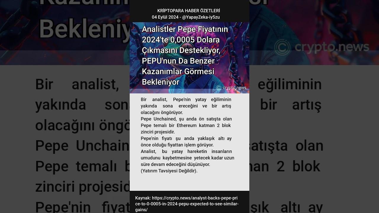 2 Kripto Para Analisti Yükseliş Bekliyor: PEPE ve SEI Tokenleri Dikkat Çekiyor!