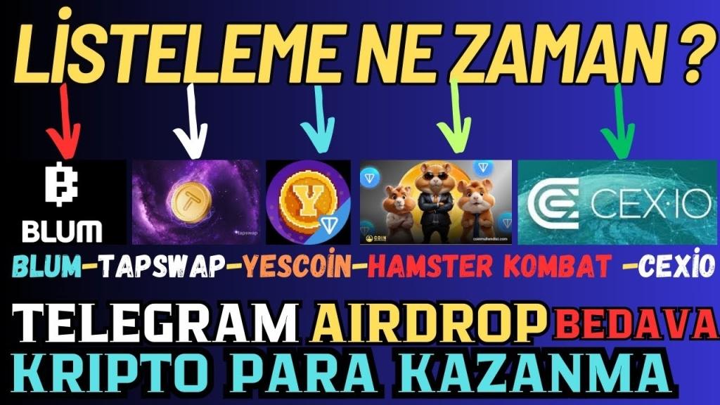 TON Coin Ekosistemi: 4 Proje, 1 Milyon Günlük Kullanıcı! TapSwap, Blum ve YEScoin'in Geleceği