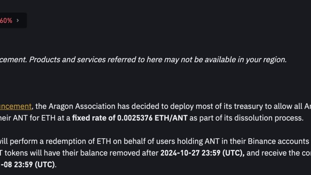 Binance, ANT Sahiplerine ETH İadesi Sunuyor: 2.528 Dolar Karşılığı!