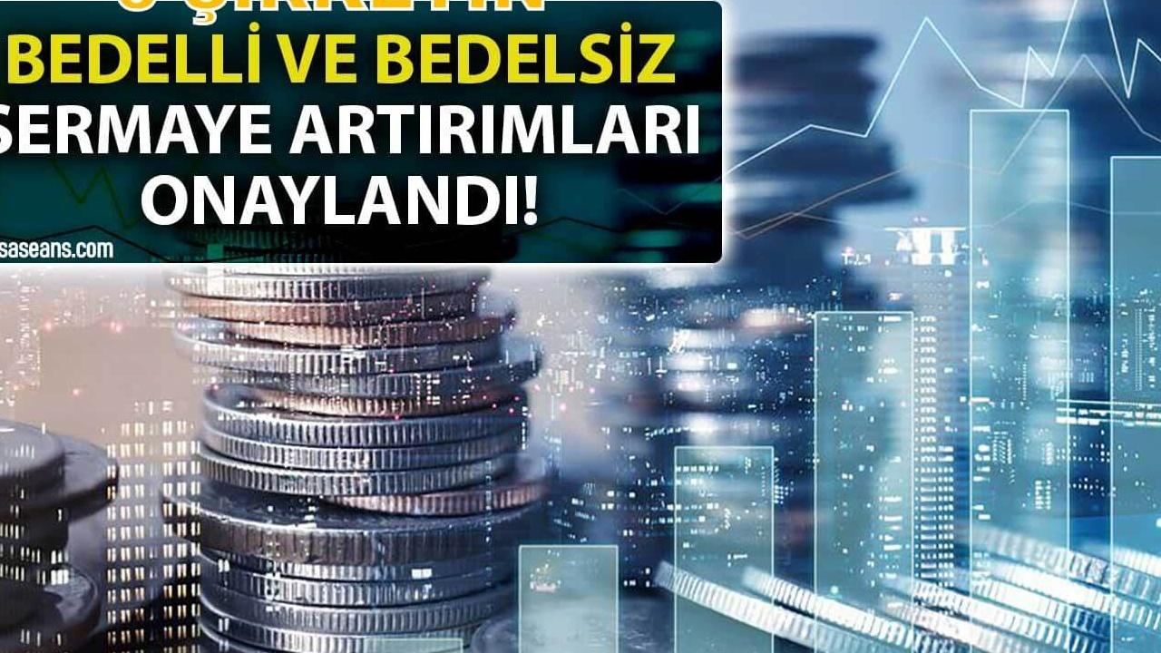 6 Şirket Bedelsiz Sermaye Artırımı İçin Harekete Geçti