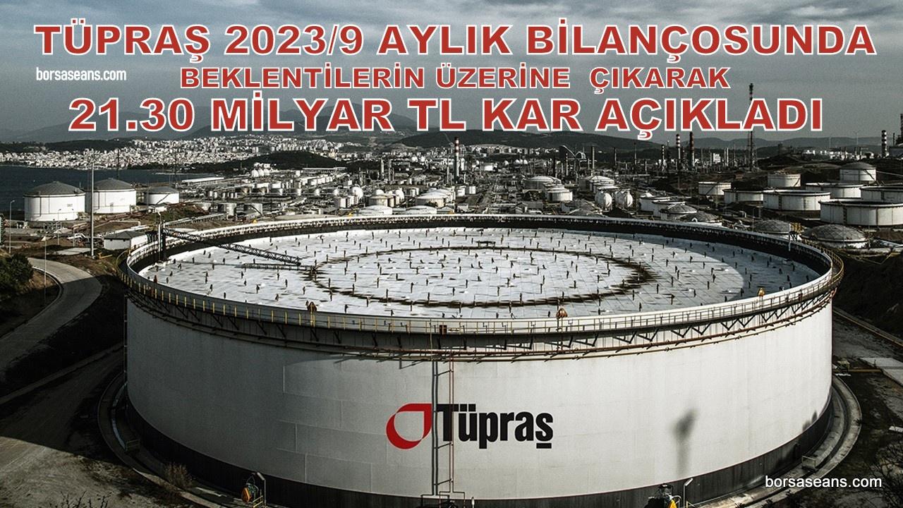 Tüpraş 2024'ün 3. Çeyreğinde 7,7 Milyar TL Kâr Elde Etti