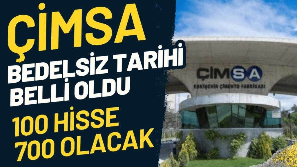 Çimsa Çimento'nun 2024'te Bedelsiz Potansiyeli 30'a Ulaştı