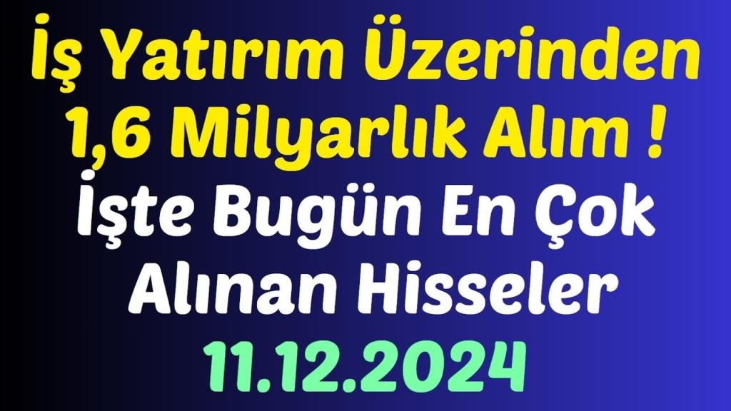 İş Yatırım'dan 1.6 Milyar TL'lik Dev Alım: En Çok Alınan Hisseler