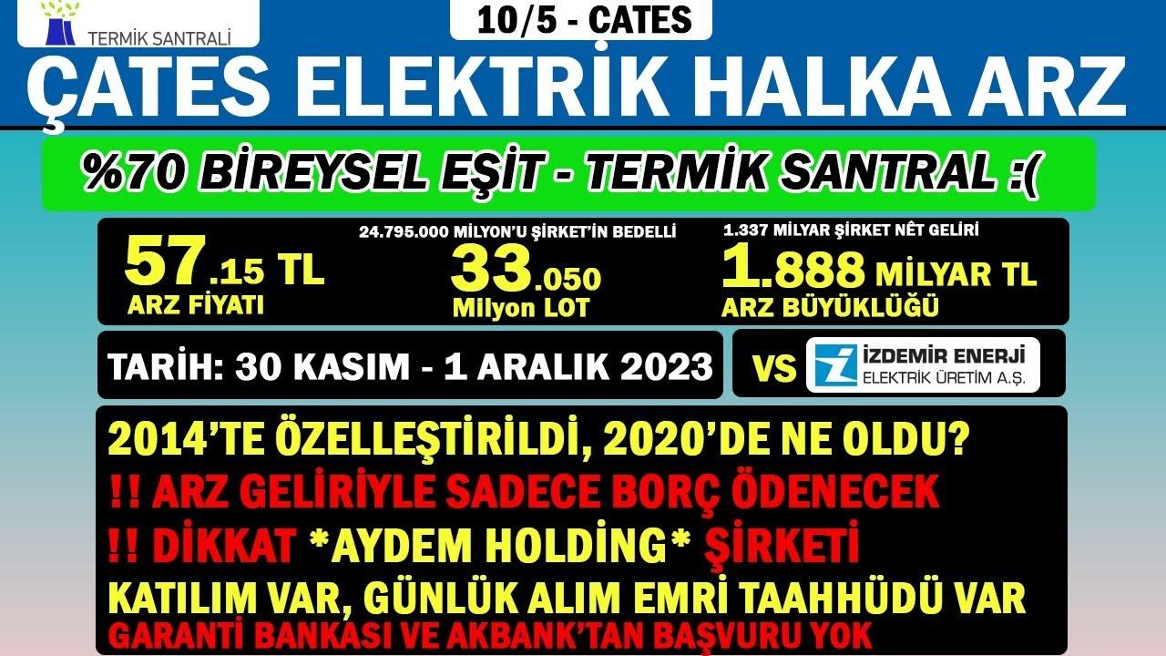 ÇATES Elektrik Hisseleri Halka Arz Fiyatının Altında